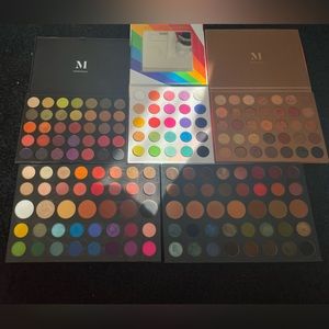 5 different Morphe eyeshadow palettes